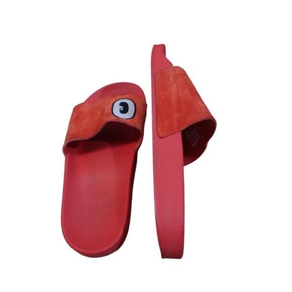 Adidas X Hattie Stewart Sandals Women Sz 6 Red Slide Ohio State Suede Casual - Picture 6 of 8